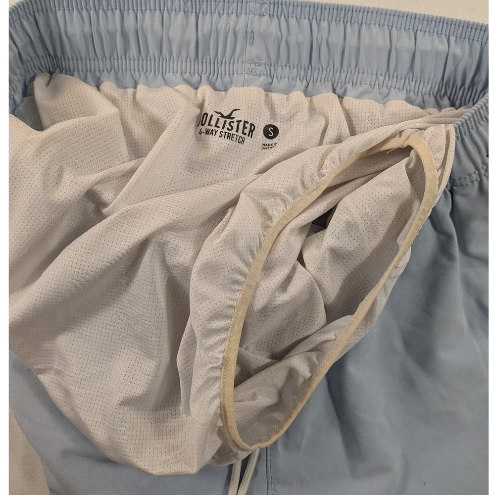 Hollister Swim Trunks Mens Sm Lt Blue Stretch 5